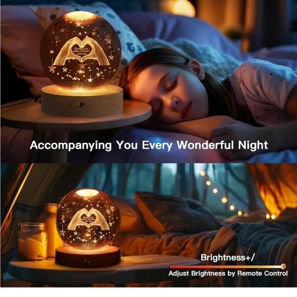 Taylor Swift Inspired 3D Crystal Ball Night Light - Picture 3 of 7